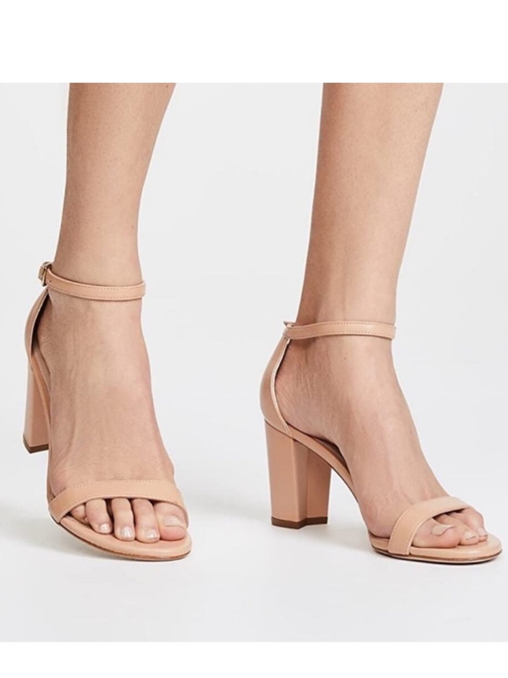 Stuart Weitzman Nearlynude Bambina dress heel Napa leather 10